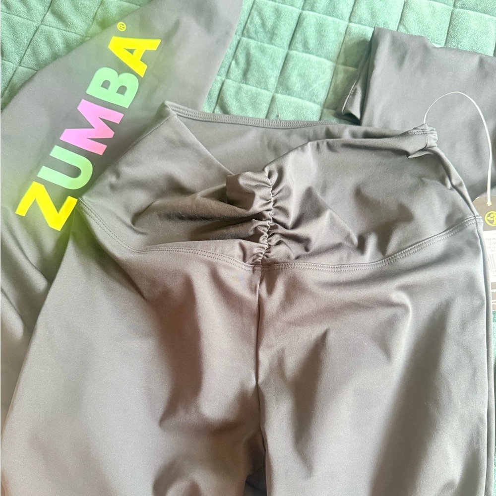 Zumba Fitness Black Leggings with Rainbow Logo